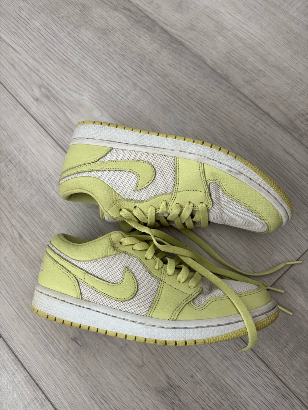 Nike Women's Low-Top Sneakers in Lime Green and White